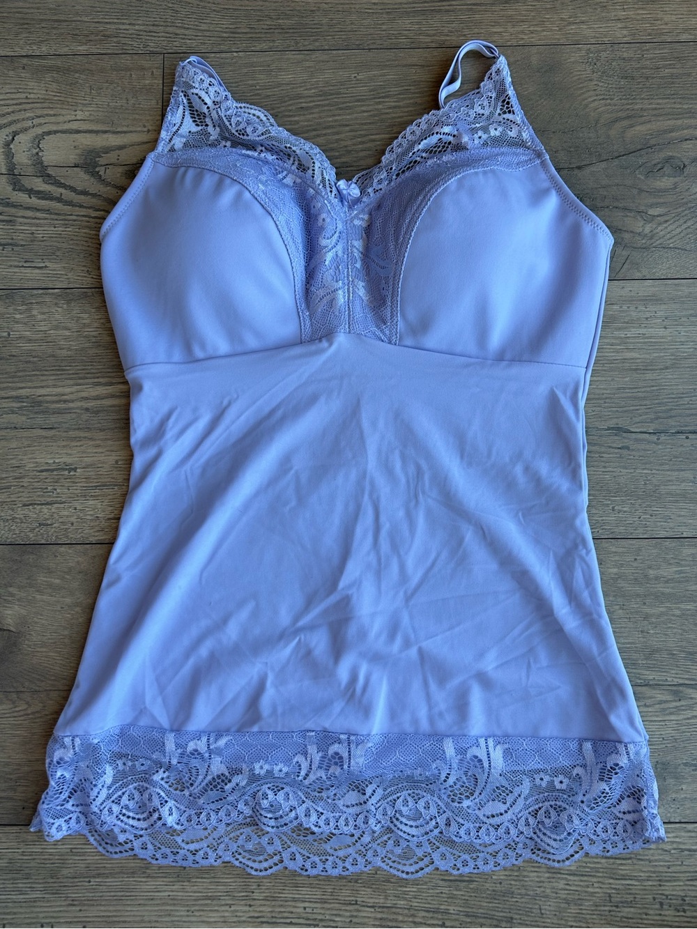 Rhonda Shear Lace-Trim Camisole in Light Lavender